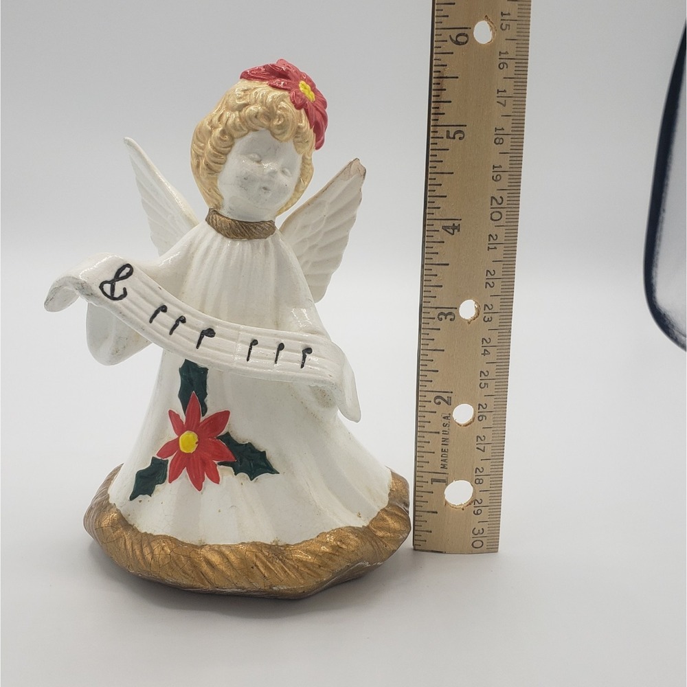 Vintage 1984‎ Handmade Handpainted Angel Ceramic 6"